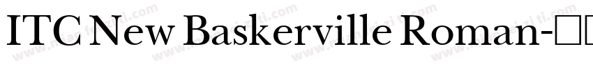 ITC New Baskerville Roman字体转换
